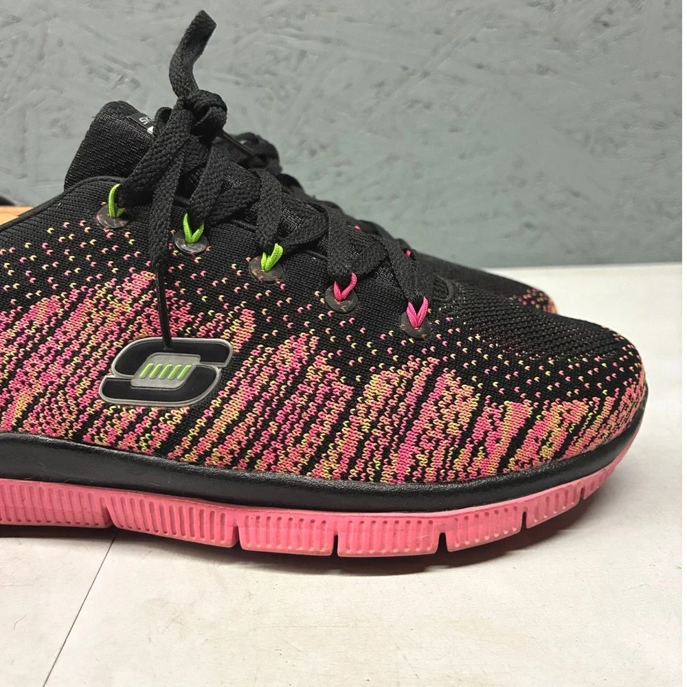 Skechers Sneakers Flex Appeal Next Generation Womens Size 10 Black Pink Athletic